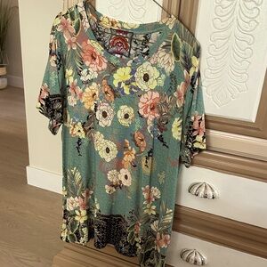 Johnny Was Multicolor Floral Tee